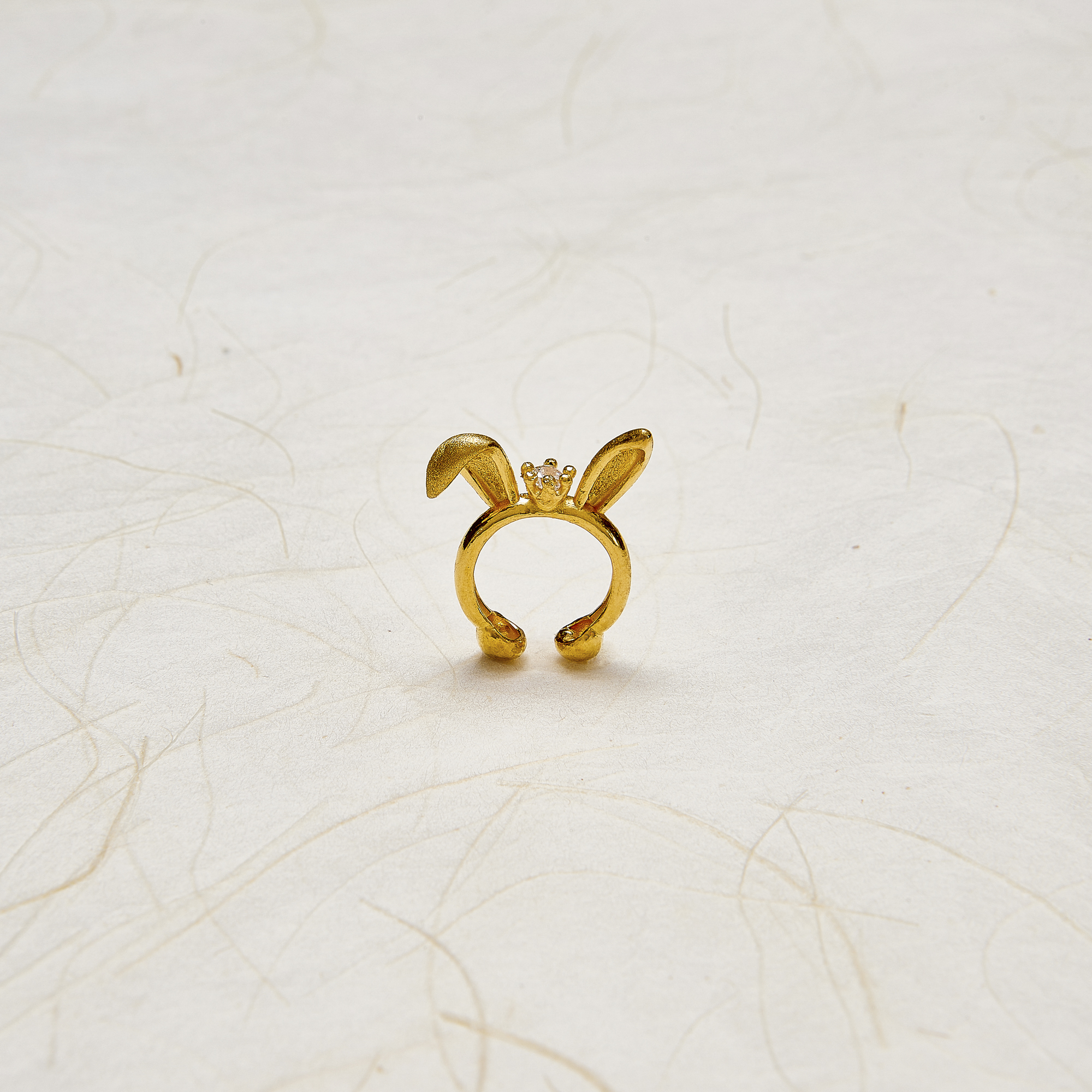 토끼 왕관 돌반지