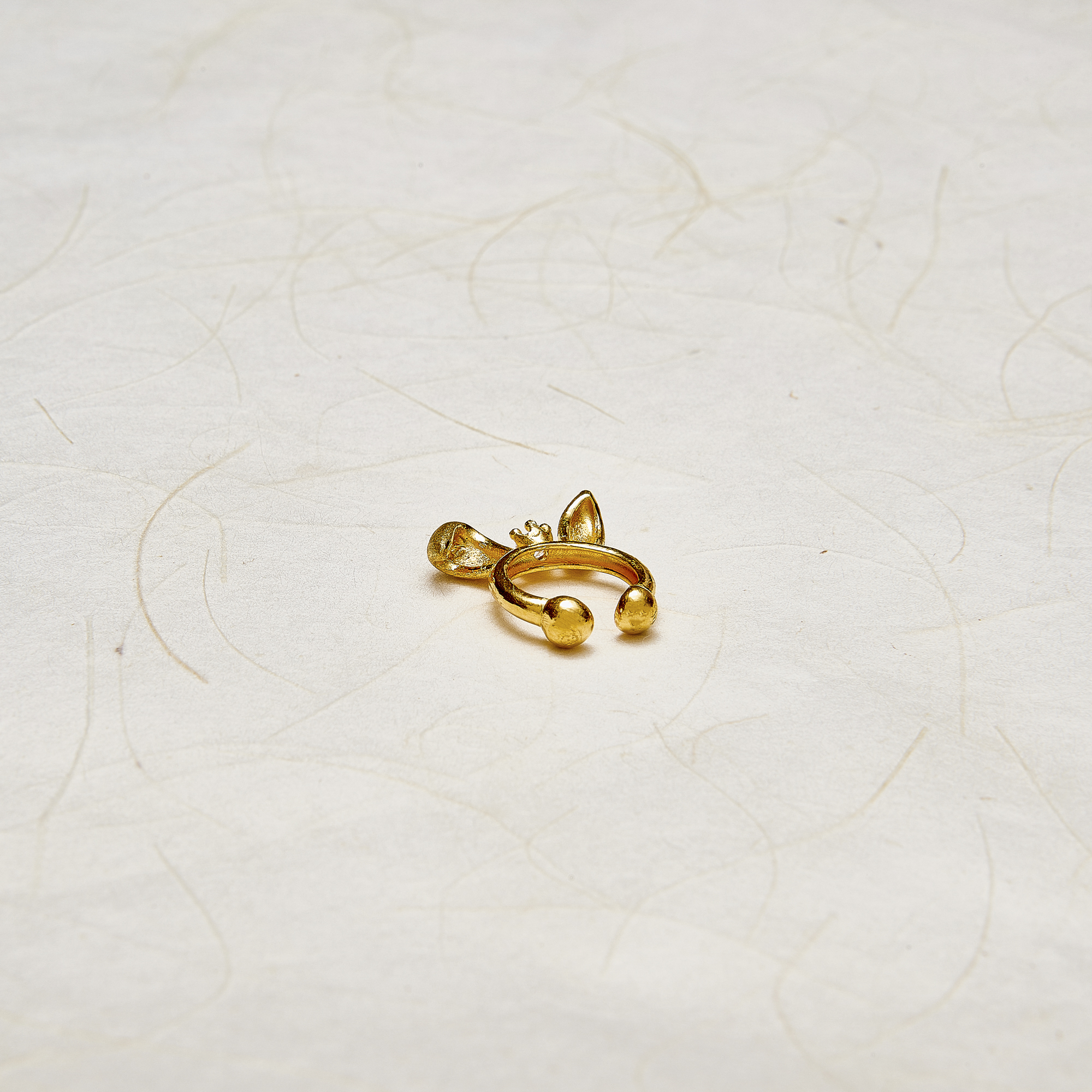 토끼 왕관 돌반지