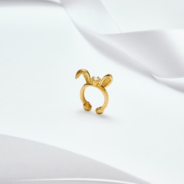 토끼 왕관 돌반지