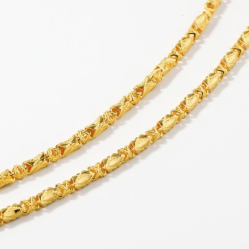 V 컷팅 대나무 목걸이