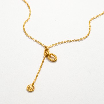 로프 링 써클 스타 목걸이