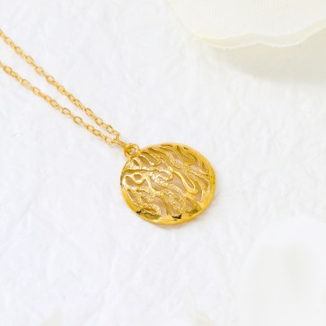 써클 물결 패턴 목걸이