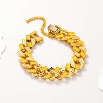 컷팅 도트 박스 체인 팔찌