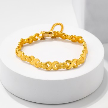 더블 하트크로스 팔찌