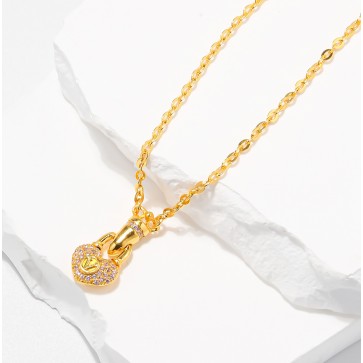 하트 자물쇠 목걸이