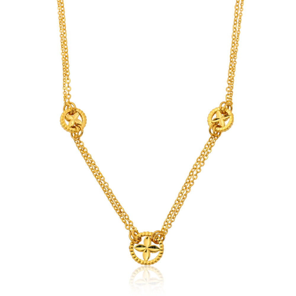 클로버 앤 컷팅 목걸이