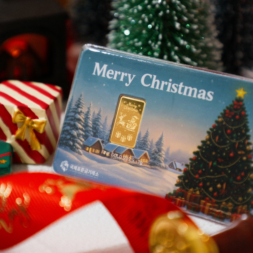 국제표준금거래소 크리스마스 루돌프산타 골드바 1g, 3.75g