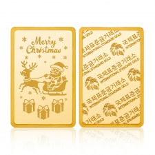 국제표준금거래소 크리스마스 루돌프산타 골드바 1g, 3.75g